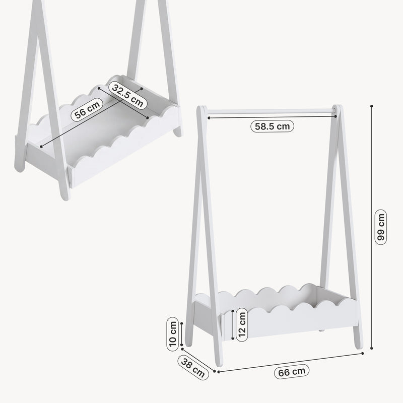 Maatschets Kledingrek voor kinderen Vestnes 99x66x38 cm [en.casa]