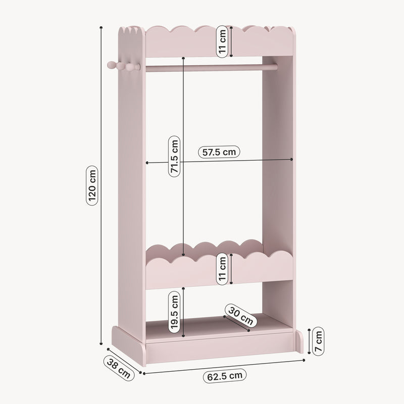 Maatschets Kindergarderobe Vestnes met spiegel [en.casa]