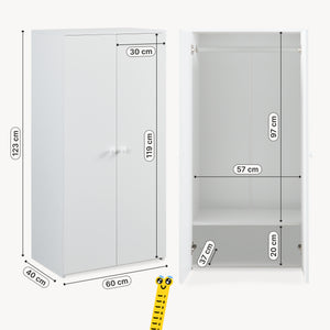 Kledingkast Beldinupp 123x60x40 cm [en.casa]