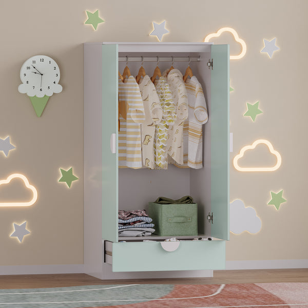 Kinderkast Sandnes kledingkast 123x60x40 cm [en.casa]