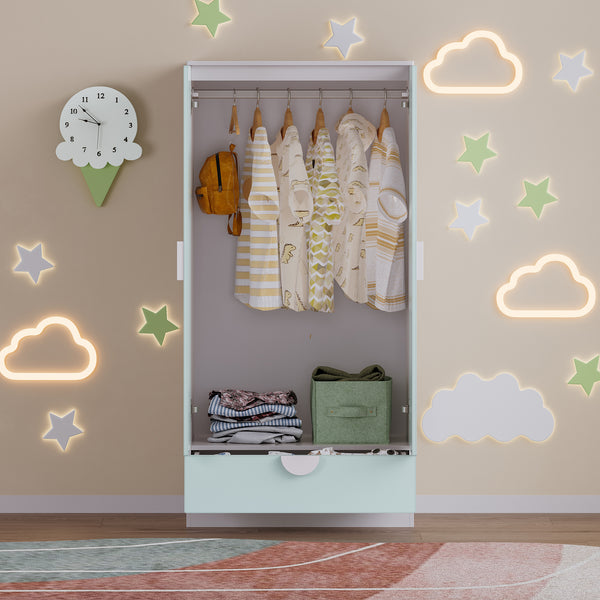 Kinderkast Sandnes kledingkast 123x60x40 cm [en.casa]
