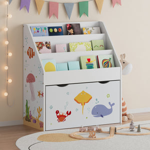 Kinderregal Aarnskona 70x63x30 cm Aqua Dream Motief [en.casa] - premiumXL