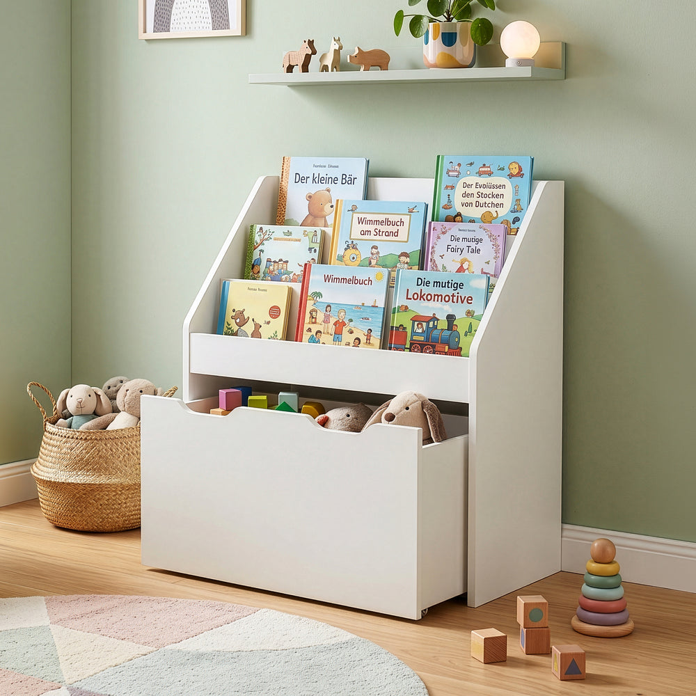 Kinderrek Sirlstalo 70x63x30 cm Wit [en.casa]