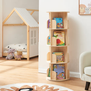 Kinderboekenkast Chasek naturel [en.casa]
