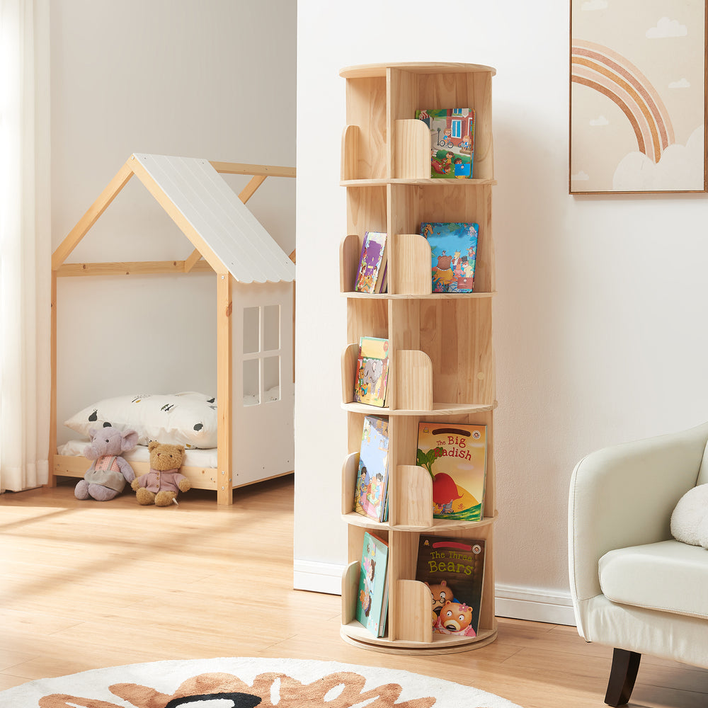 Kinderboekenkast Chasek naturel [en.casa]