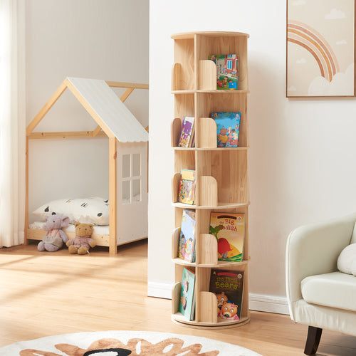 Kinderboekenkast Chasek naturel [en.casa]