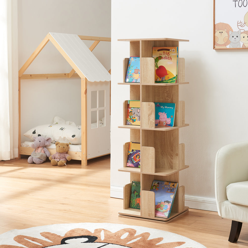 Kinderboekenkast Talöpintaa draaibaar 129x40x40 cm [en.casa]