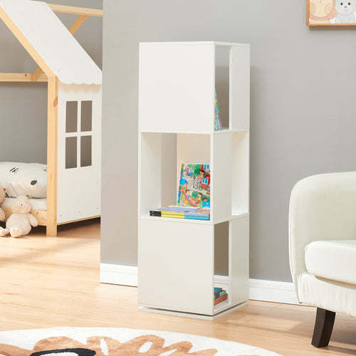 Draaibare boekenkast Fjelmarirg 109x34x34 cm Wit [en.casa] - premiumXL