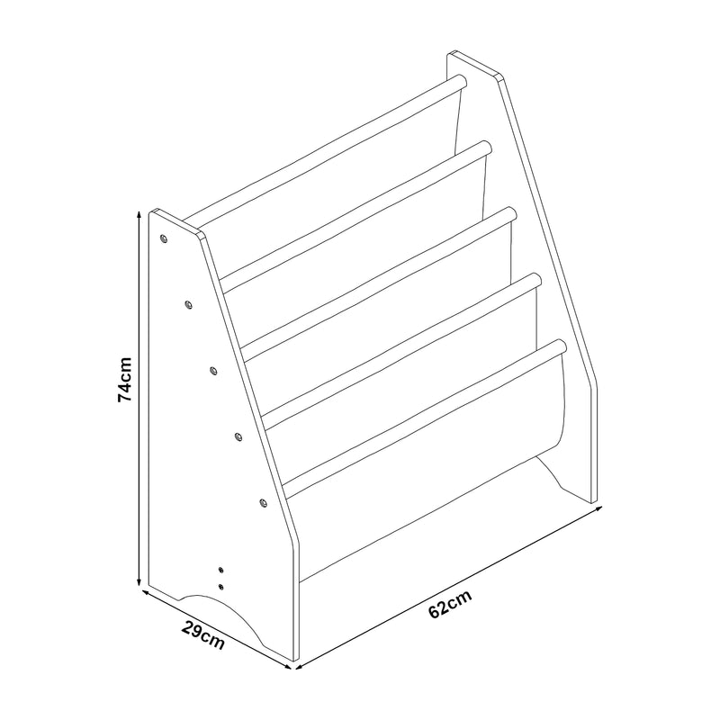 Maatschets [en.casa] Kinderrek Fisterra 74x62x29 cm - 4 varianten