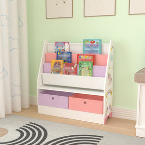 [en.casa] Kinderboekenkast Neda opbergkast 74x71x23 cm - 4 varianten