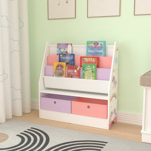 [en.casa] Kinderboekenkast Neda opbergkast 74x71x23 cm - 4 varianten