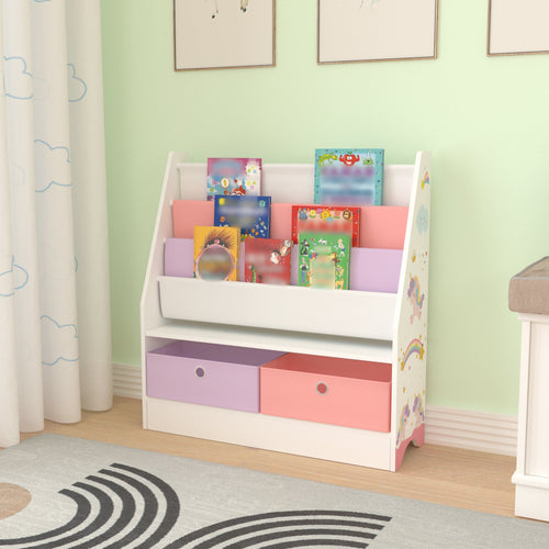 [en.casa] Kinderboekenkast Neda opbergkast 74x71x23 cm - 4 varianten
