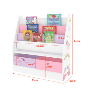 [en.casa] Kinderboekenkast Neda opbergkast 74x71x23 cm - 4 varianten