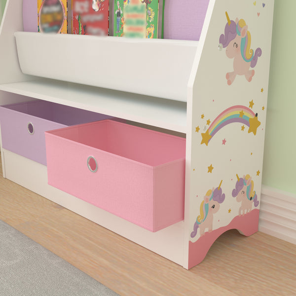 [en.casa] Kinderboekenkast Neda opbergkast 74x71x23 cm - 4 varianten