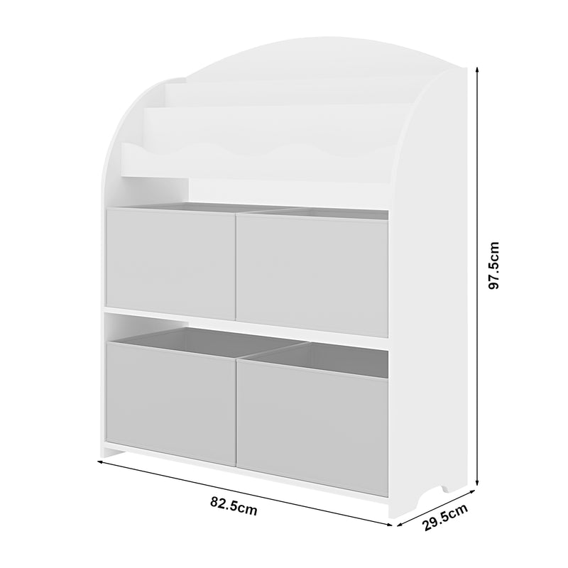 Maatschets Kinderboekenkast Orust opbergkast 97,5x82,5x29,5 cm [en.casa]