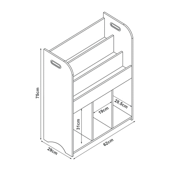 Kinderkast Røyrvik open kast 75x62x29 cm [en.casa]