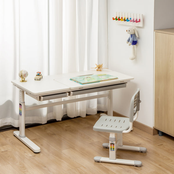 Kinderbureau Sauda in hoogte verstelbaar 54-76x120x60 cm [en.casa]