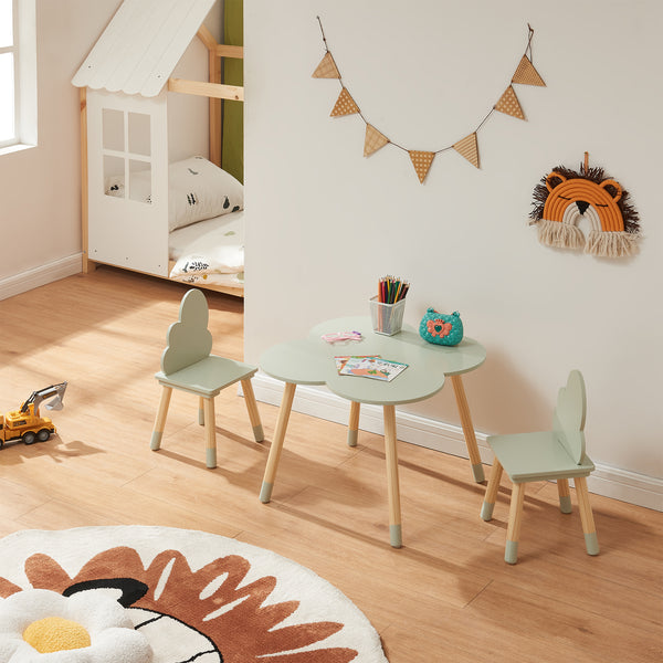 Kindertafelset Epim kindertafel met 2 kinderstoelen [en.casa]