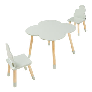 Kindertafelset Epim kindertafel met 2 kinderstoelen [en.casa]