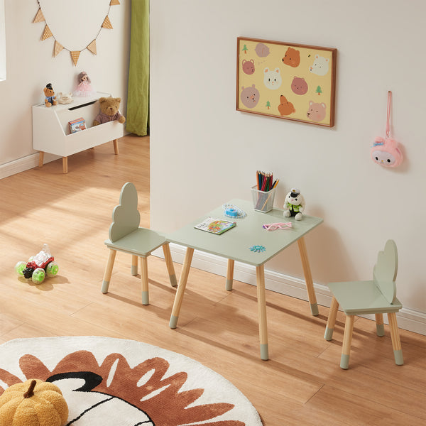 Kindertafelset Hovle met 2 stoelen wolkdesign [en.casa]