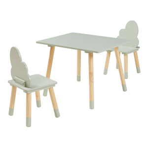Kindertafelset Hovle met 2 stoelen wolkdesign [en.casa]