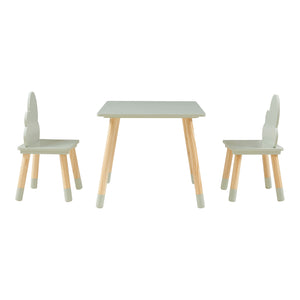 Kindertafelset Hovle met 2 stoelen wolkdesign [en.casa]