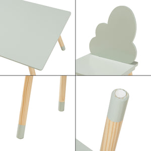 Kindertafelset Hovle met 2 stoelen wolkdesign [en.casa]
