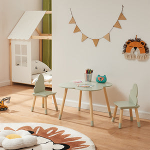 Kindertafelset Epim kindertafel met 2 kinderstoelen [en.casa]
