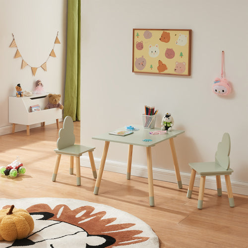 Kindertafelset Hovle met 2 stoelen wolkdesign [en.casa]