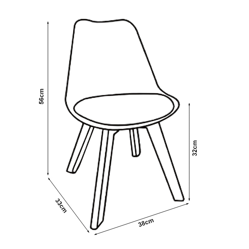 Maatschets Kinderstoel Elvdal 56x38x33 cm set van 2 [en.casa]