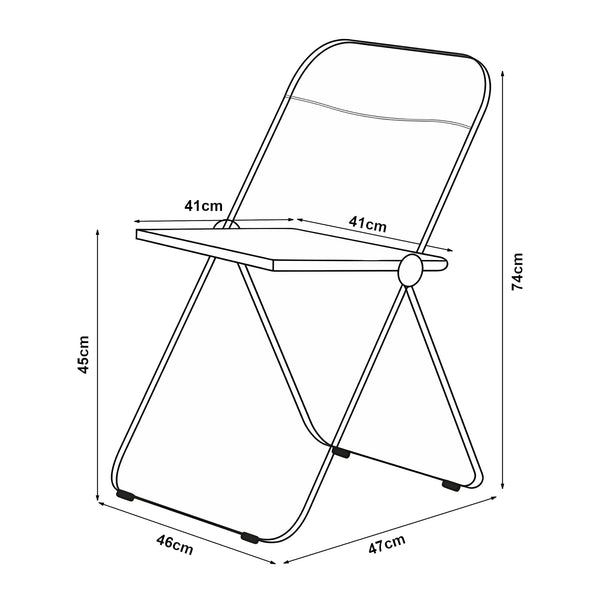 Klapstoel set van 2/4/6 Pornainen 74x46x47 cm [en.casa]