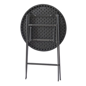 Klaptafel Mark tuintafel rotan look zwart [en.casa]