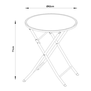 Klaptafel Sande tuintafel metaal [en.casa]