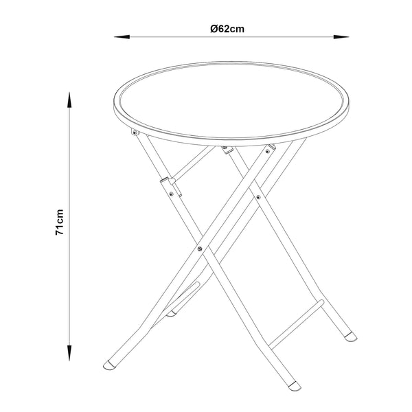 Klaptafel Sande tuintafel metaal [en.casa]