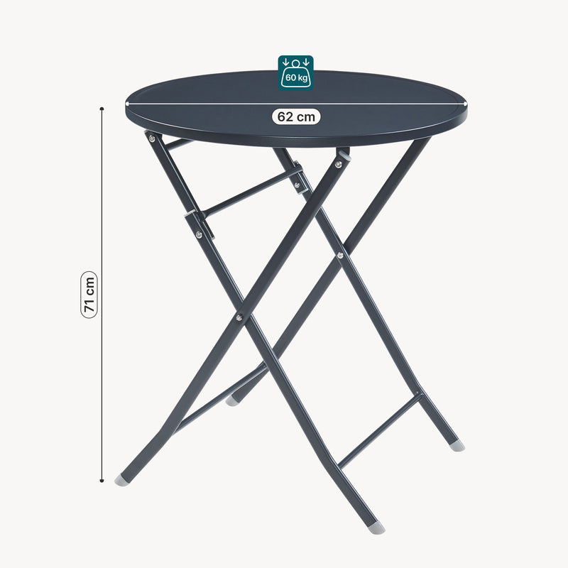 Maatschets Klaptafel Sande tuintafel metaal [en.casa]