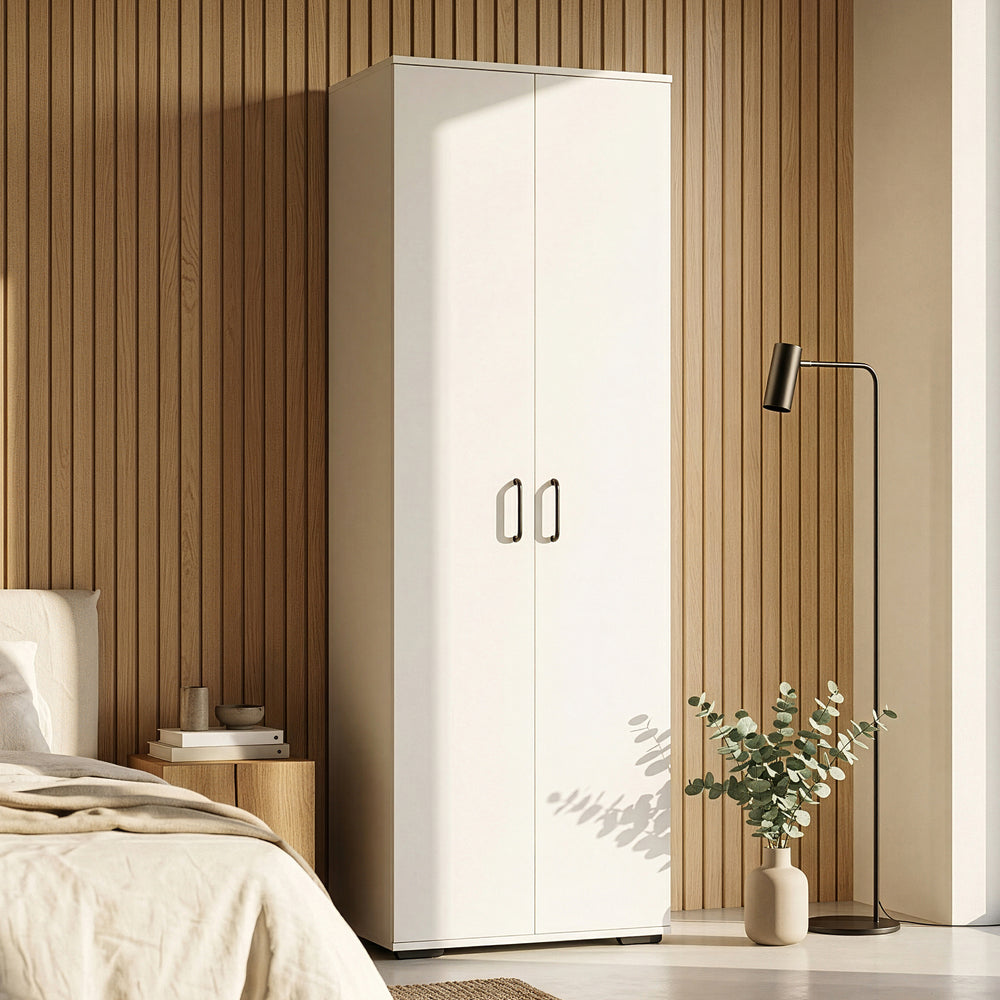Kledingkast Chalvefted 175x60x35 cm wit [en.casa] 
