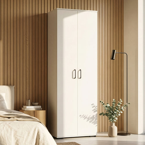 Kledingkast Chalvefted 175x60x35 cm Wit [en.casa]
