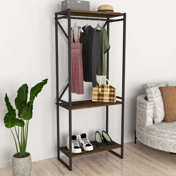 [en.casa] Kledingkast Ulstein open kast 160x66x34 cm - 2 varianten