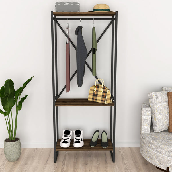 [en.casa] Kledingkast Ulstein open kast 160x66x34 cm - 2 varianten