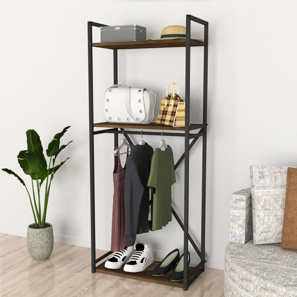 [en.casa] Kledingkast Ulstein open kast 160x66x34 cm - 2 varianten