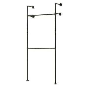 Kledingrek Kenävatka wandmontage zwart [en.casa]