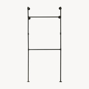 Kledingrek Kenävatka wandmontage zwart [en.casa]