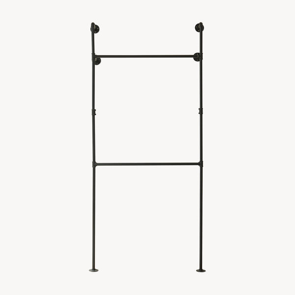 Kledingrek Kenävatka wandmontage zwart [en.casa]