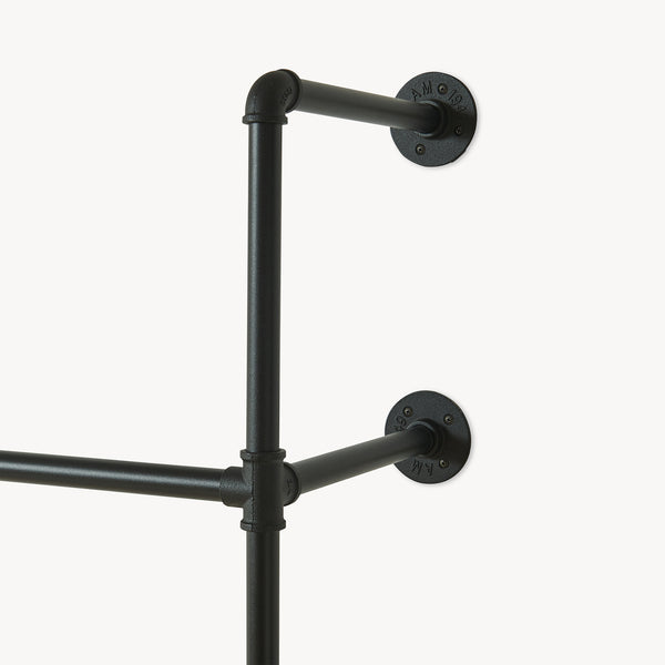 Kledingrek Kenävatka wandmontage zwart [en.casa]