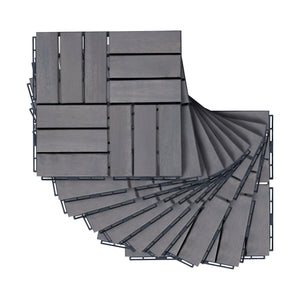 Houten terrastegels Alliste vlonder set van 10 acacia 0,9 m² casa.pro