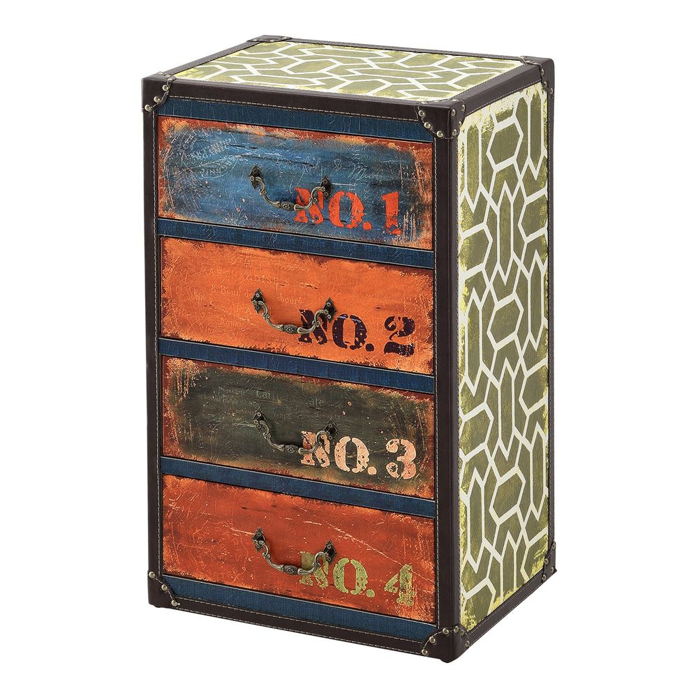 Commode Goslar met 4 lades industrieel 66x40x30 meerkleurig