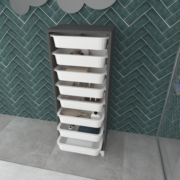 [en.casa] Opbergkast Lurøy met 8 manden 116,5x45x30 cm - 2 varianten