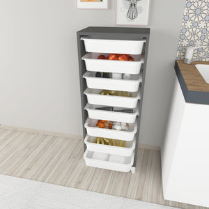 [en.casa] Opbergkast Lurøy met 8 manden 116,5x45x30 cm - 2 varianten