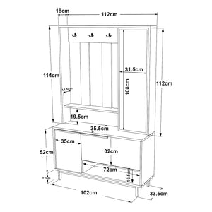 Halmeubel Vesanto halkast 178x112x35,5 cm [en.casa]