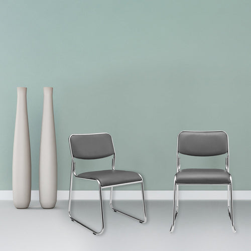 Bureaustoel 51x77x55 cm conferentiestoel set van 4 - 2 varianten